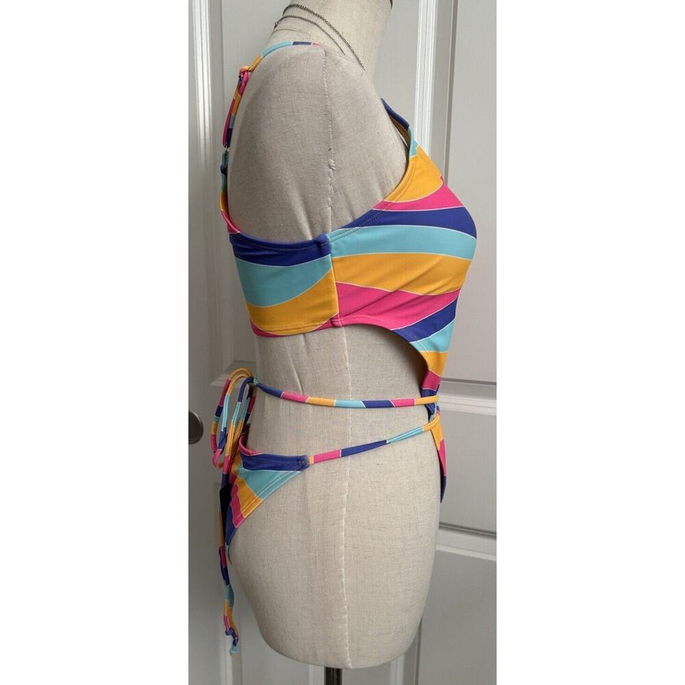 Forplay Raised In Hollywood Sexy Strapped One piece SwimSuit Sz Small NWT New - Picture 3 of 8